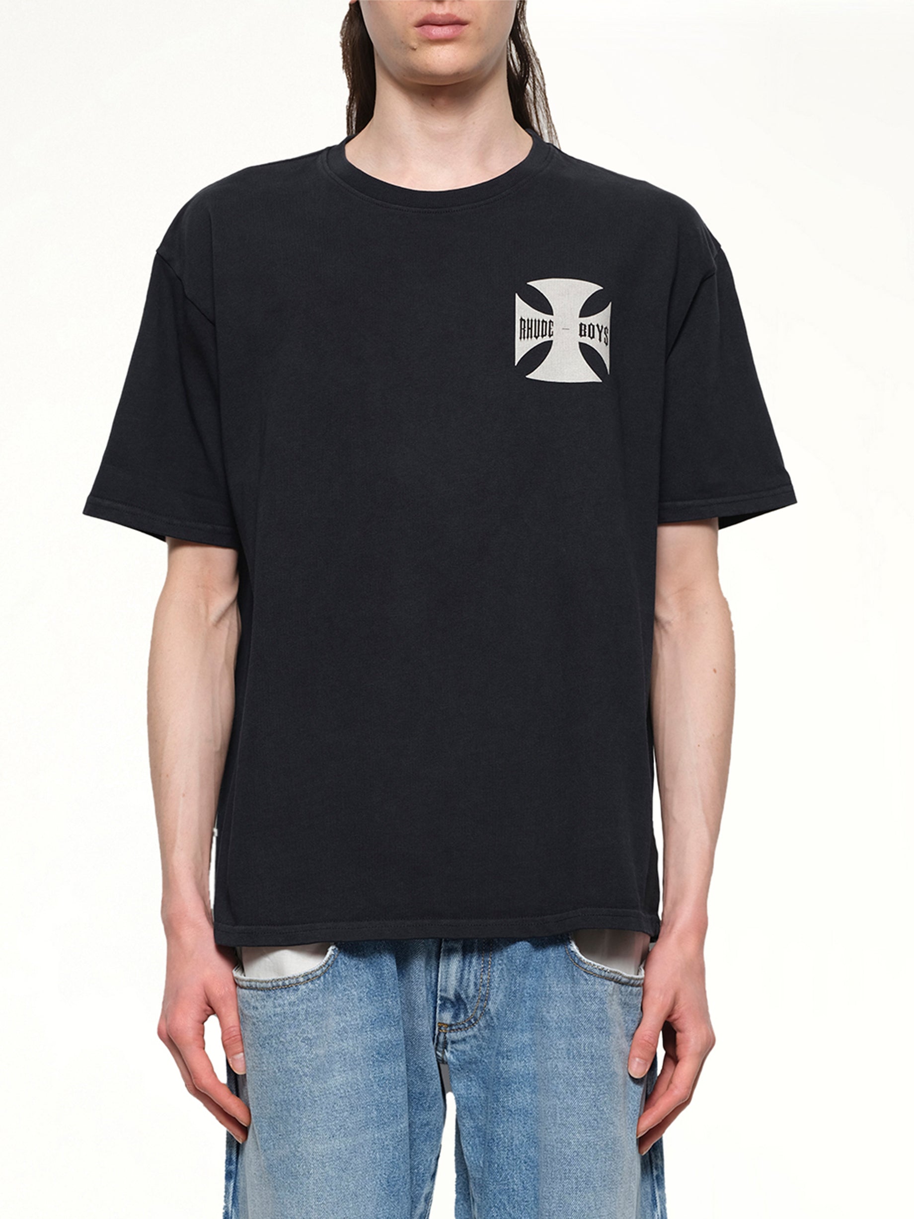 Rhude Boys T-Shirt in Vintage Black