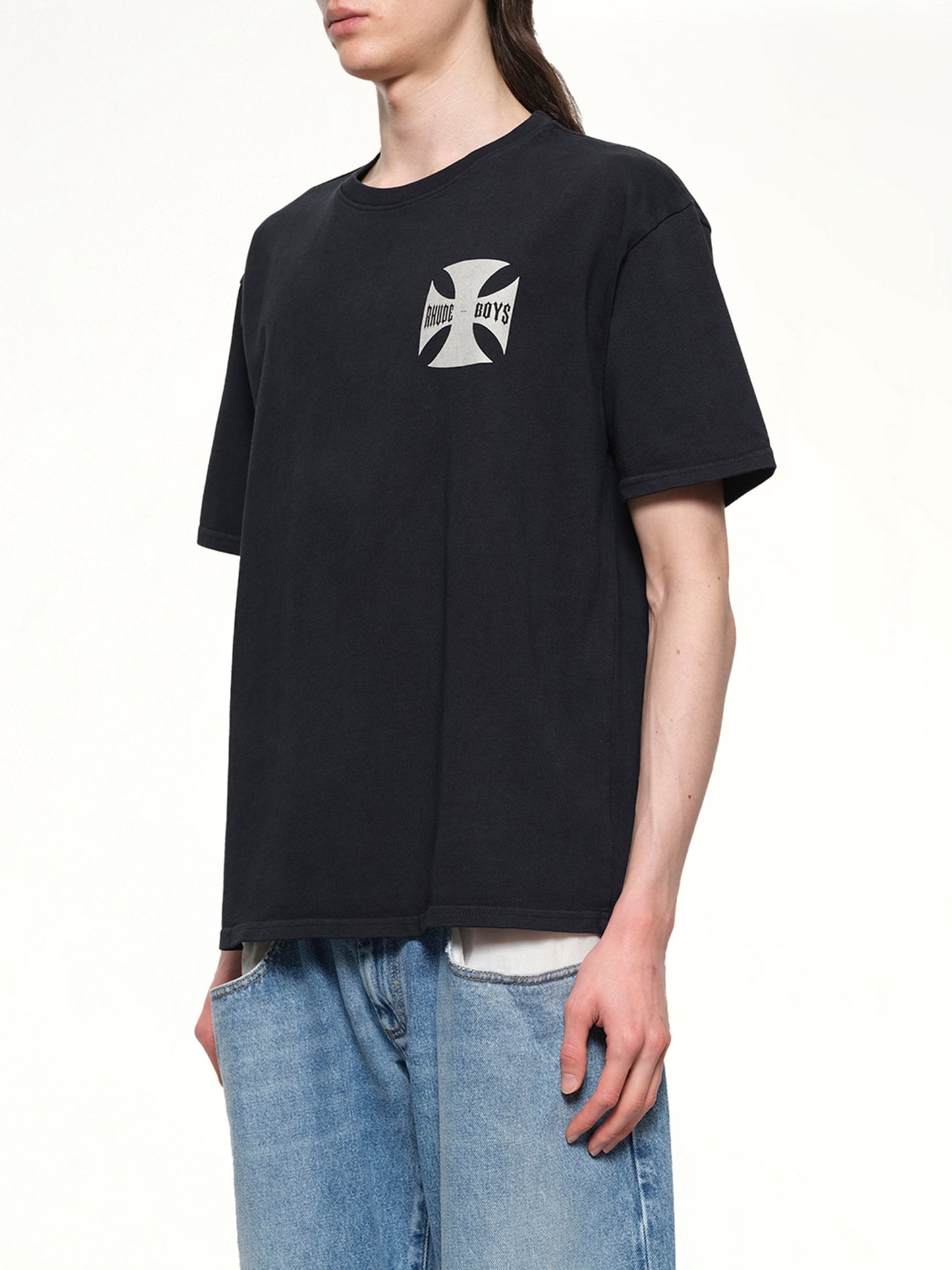 Rhude Boys T-Shirt in Vintage Black