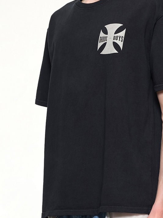 Rhude Boys T-Shirt in Vintage Black