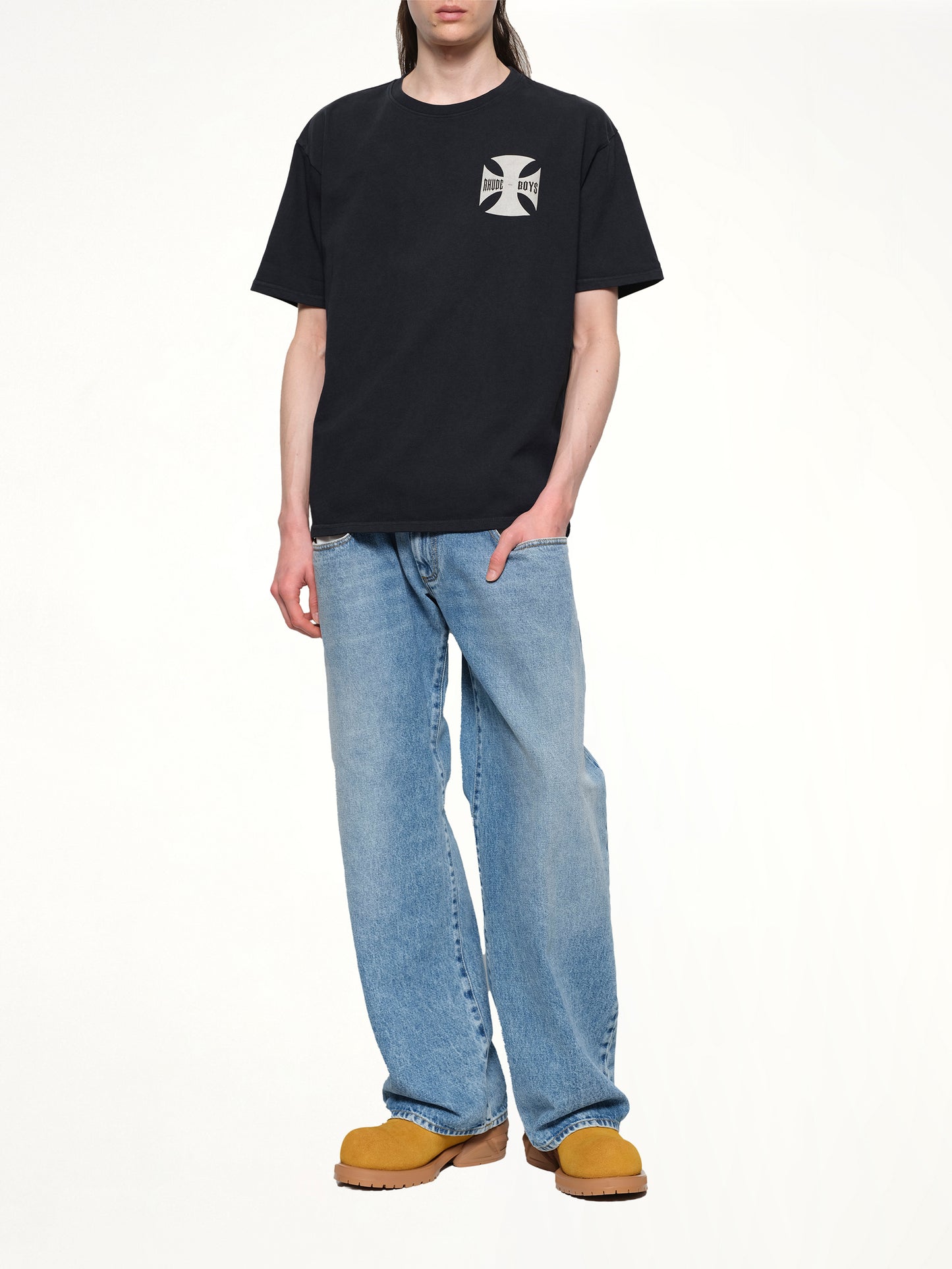 Rhude Boys T-Shirt in Vintage Black