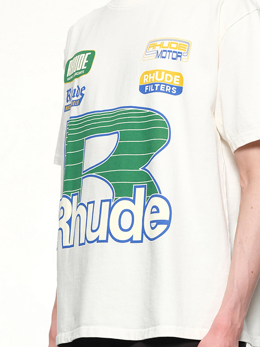 Roadway Racing T-Shirt in Vintage White