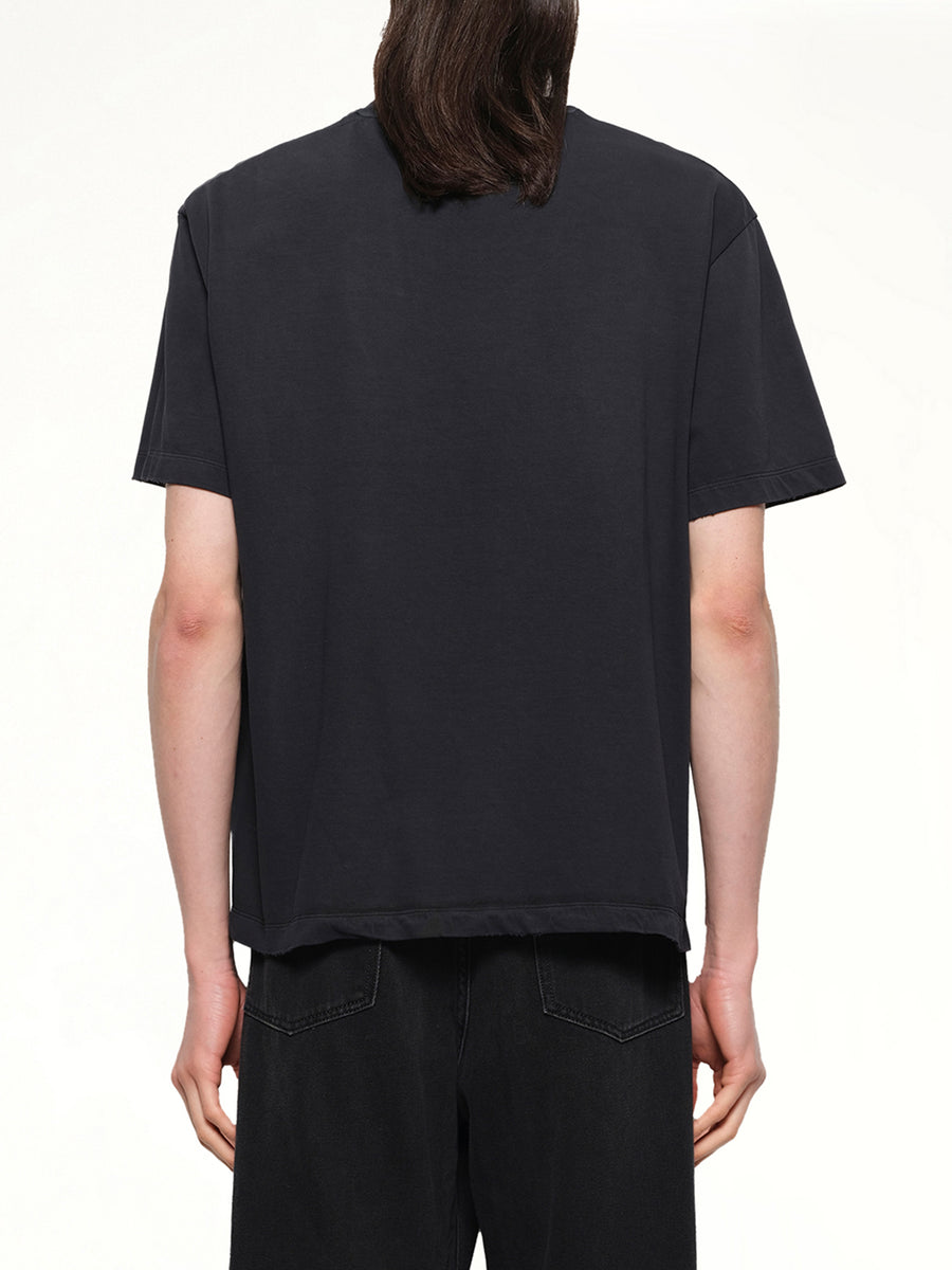 Faded Collegiate T-Shirt in Black