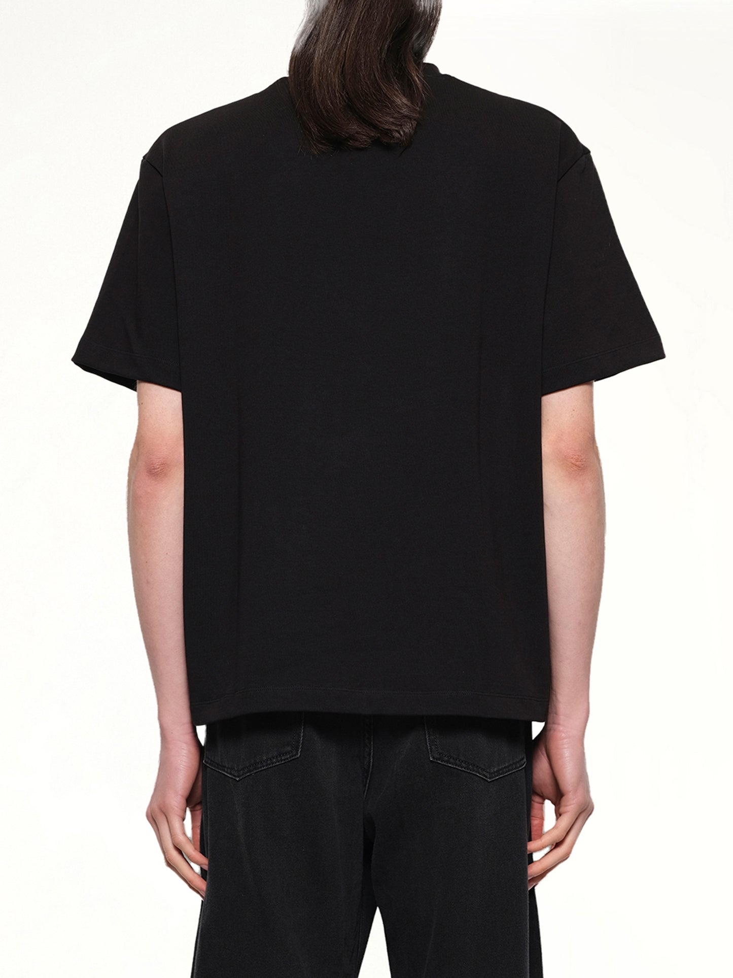 Floral Embroidered T-Shirt in Black