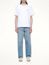 Floral Embroidered T-Shirt in White