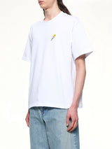 Floral Embroidered T-Shirt in White