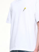 Floral Embroidered T-Shirt in White