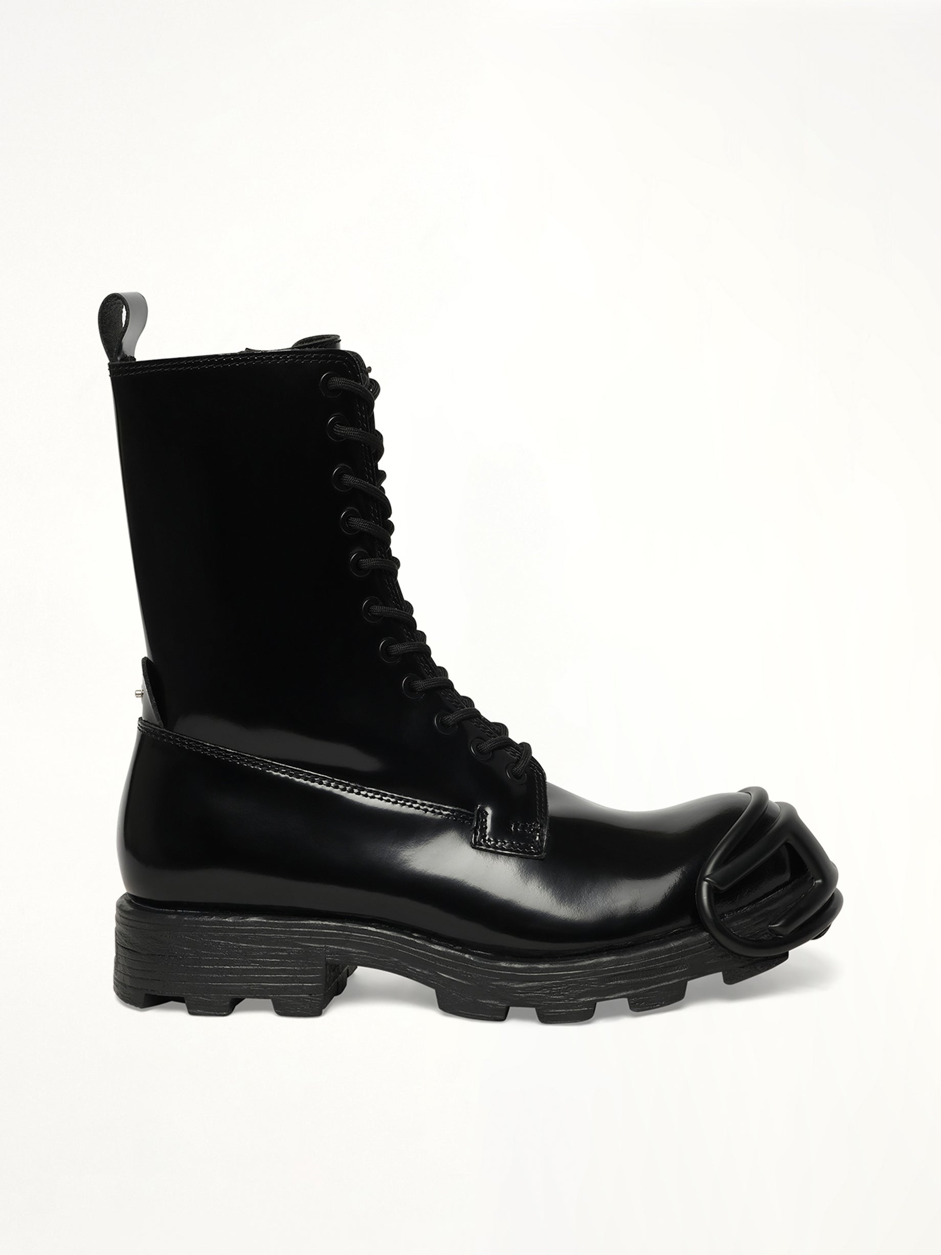 D-HAMMER Boots in Black Side View | DIESEL