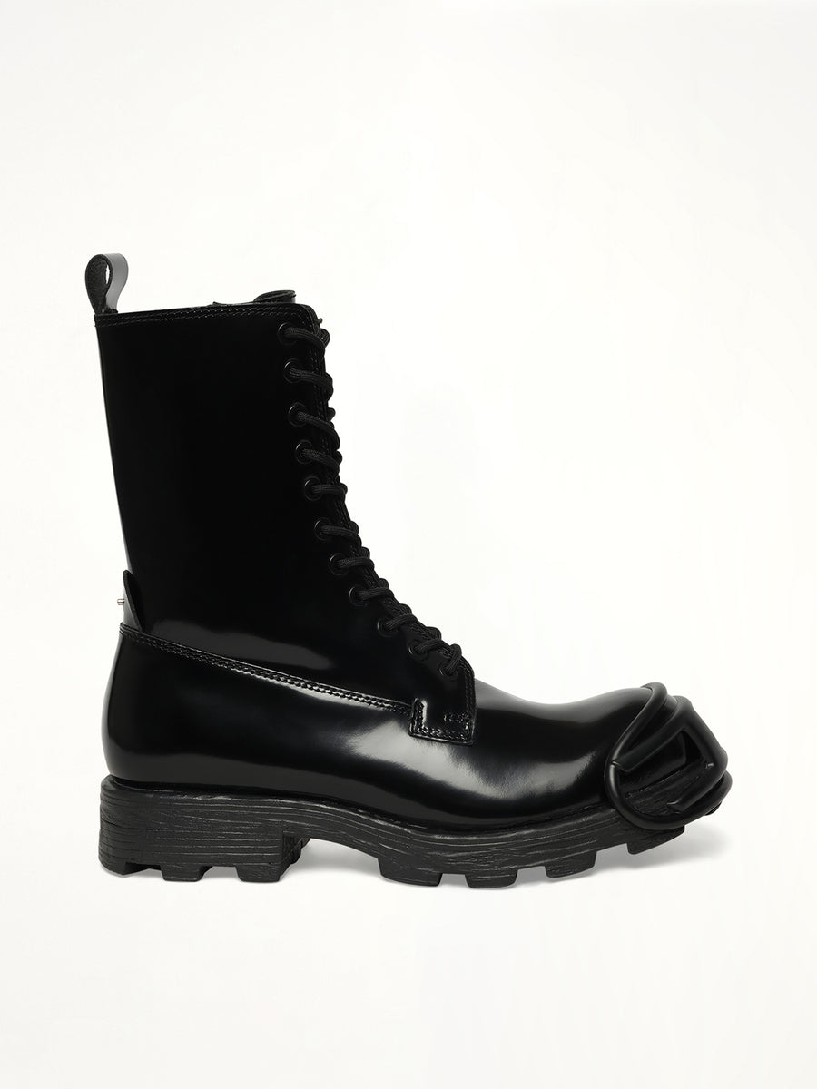 D-HAMMER Boots in Black Side View | DIESEL