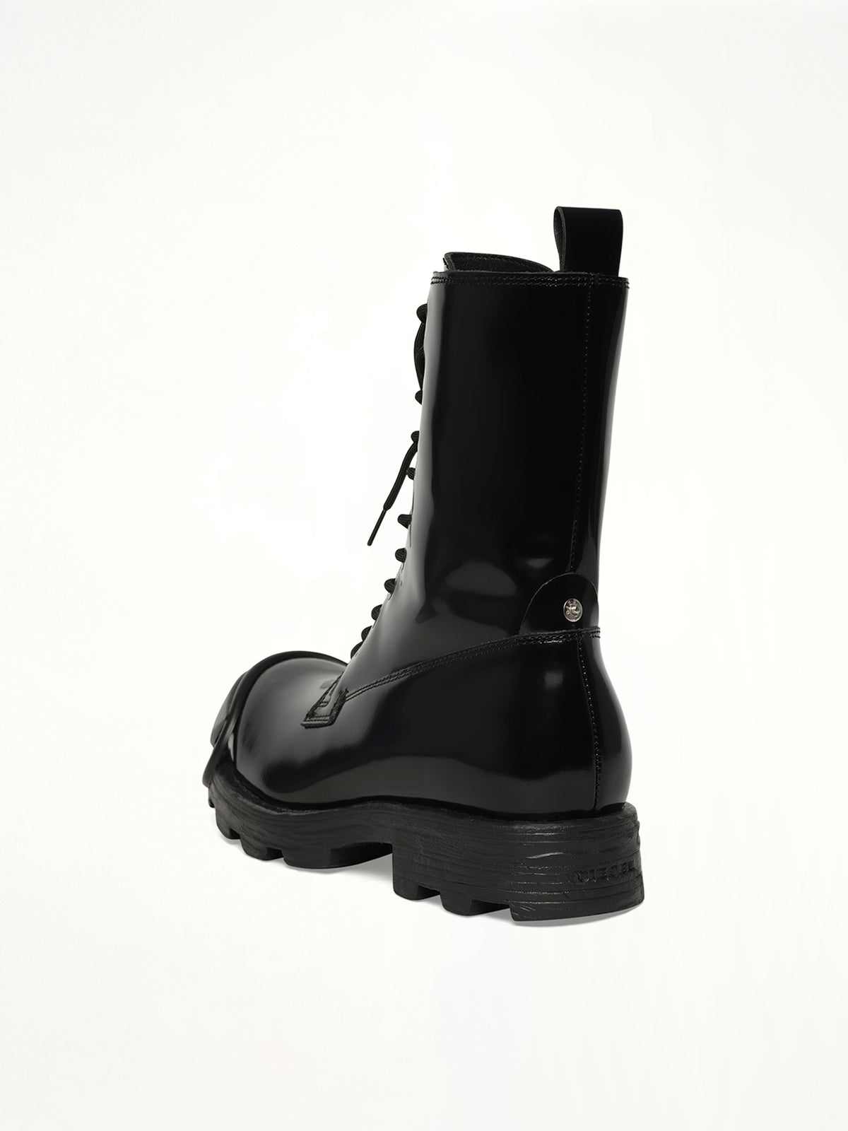 D-HAMMER Boots in Black Back View | DIESEL