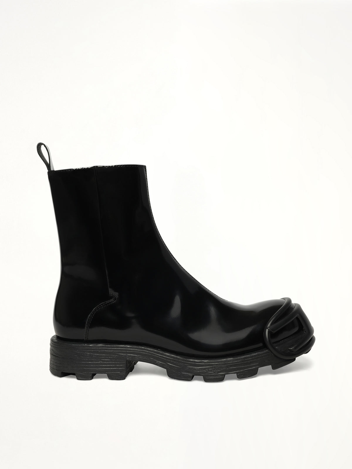 D-HAMMER Zip Boots in Black Side View | DIESEL