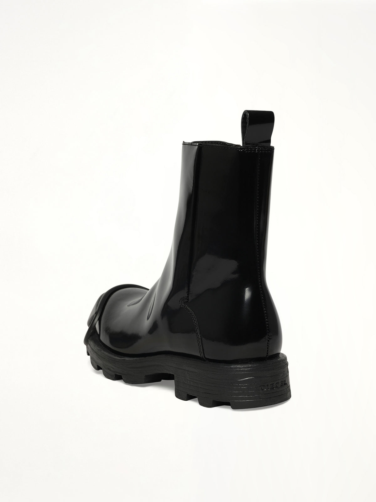 D-HAMMER Zip Boots in Black Back View | DIESEL