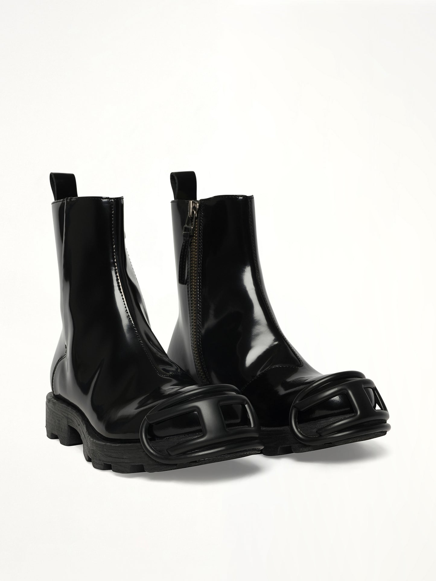 D-HAMMER Zip Boots in Black