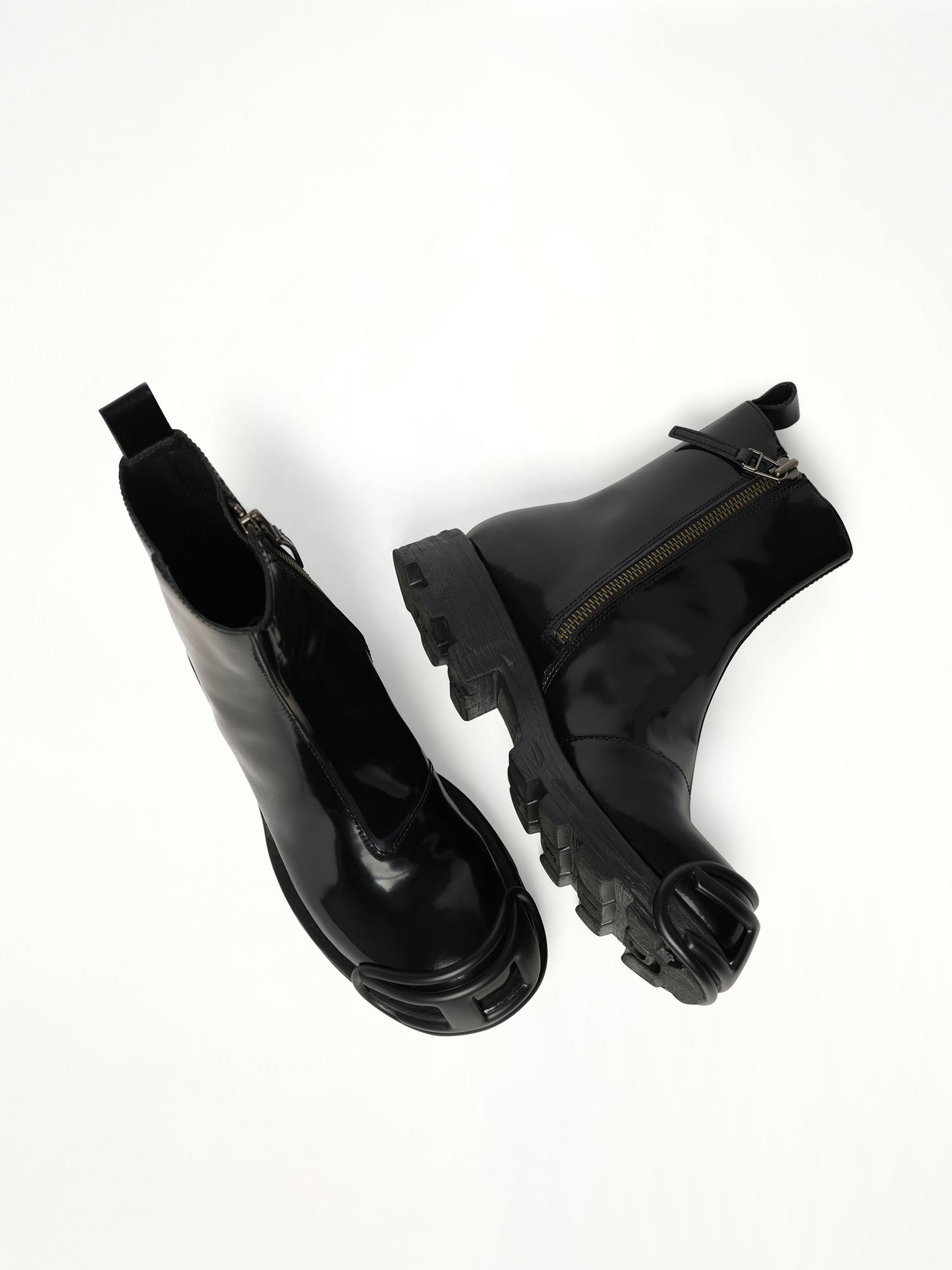 D-HAMMER Zip Boots in Black
