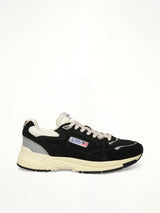 Hyperway Low Sneaker in Black/Silver Side View | AUTRY