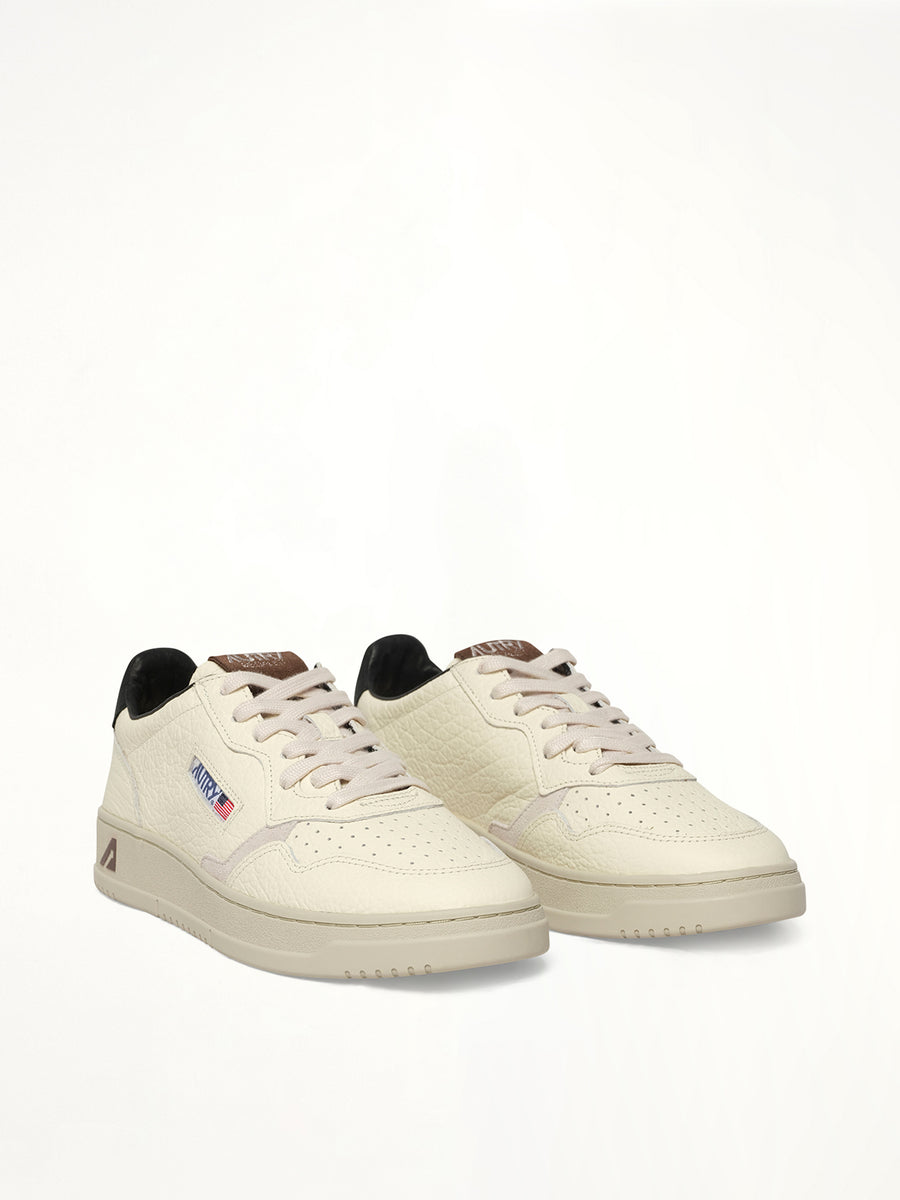 Medalist Low Sneaker in Black/Pinecone Front View | AUTRY