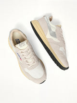 Reelwind Low Sneaker in White/Silver Top View | AUTRY