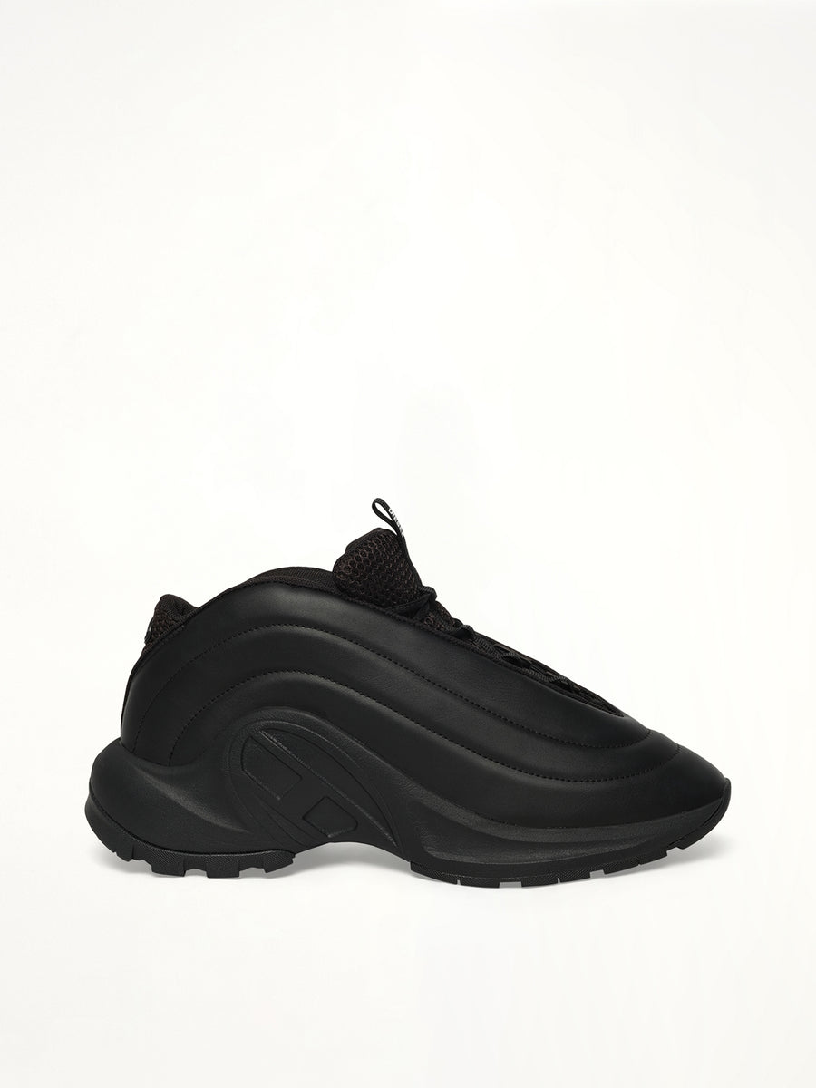 S-D-RUNNER X Sneaker in Black Side View | DIESEL