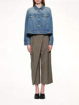 Trapeze Jacket in Denim Blue