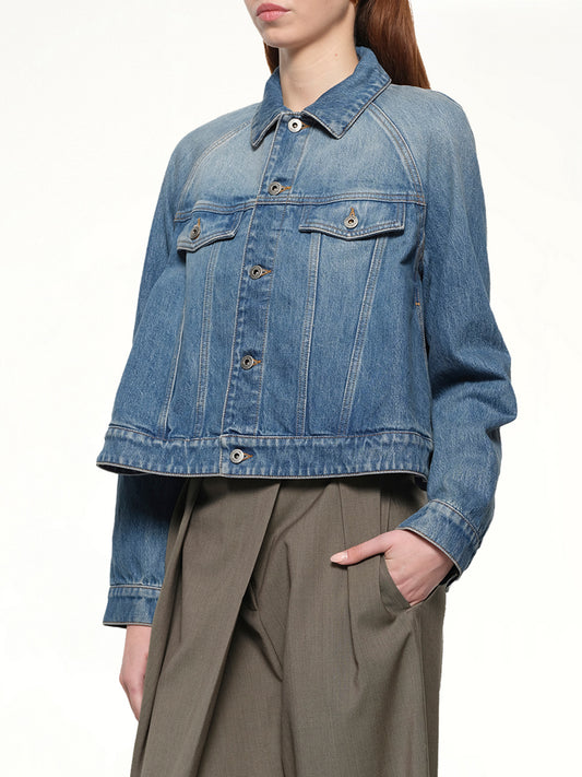 Trapeze Jacket in Denim Blue