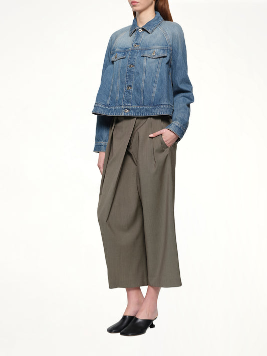 Trapeze Jacket in Denim Blue