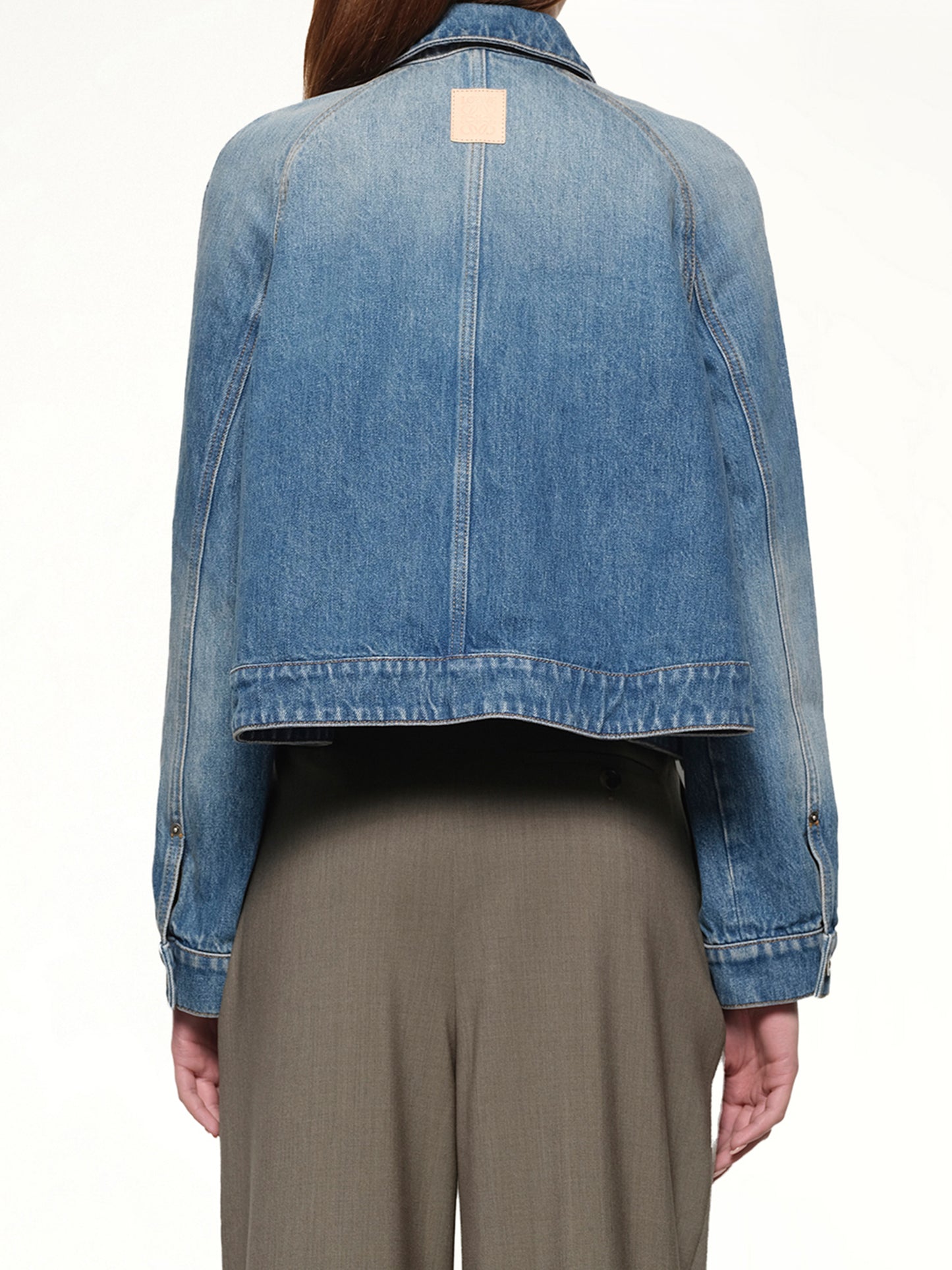 Trapeze Jacket in Denim Blue