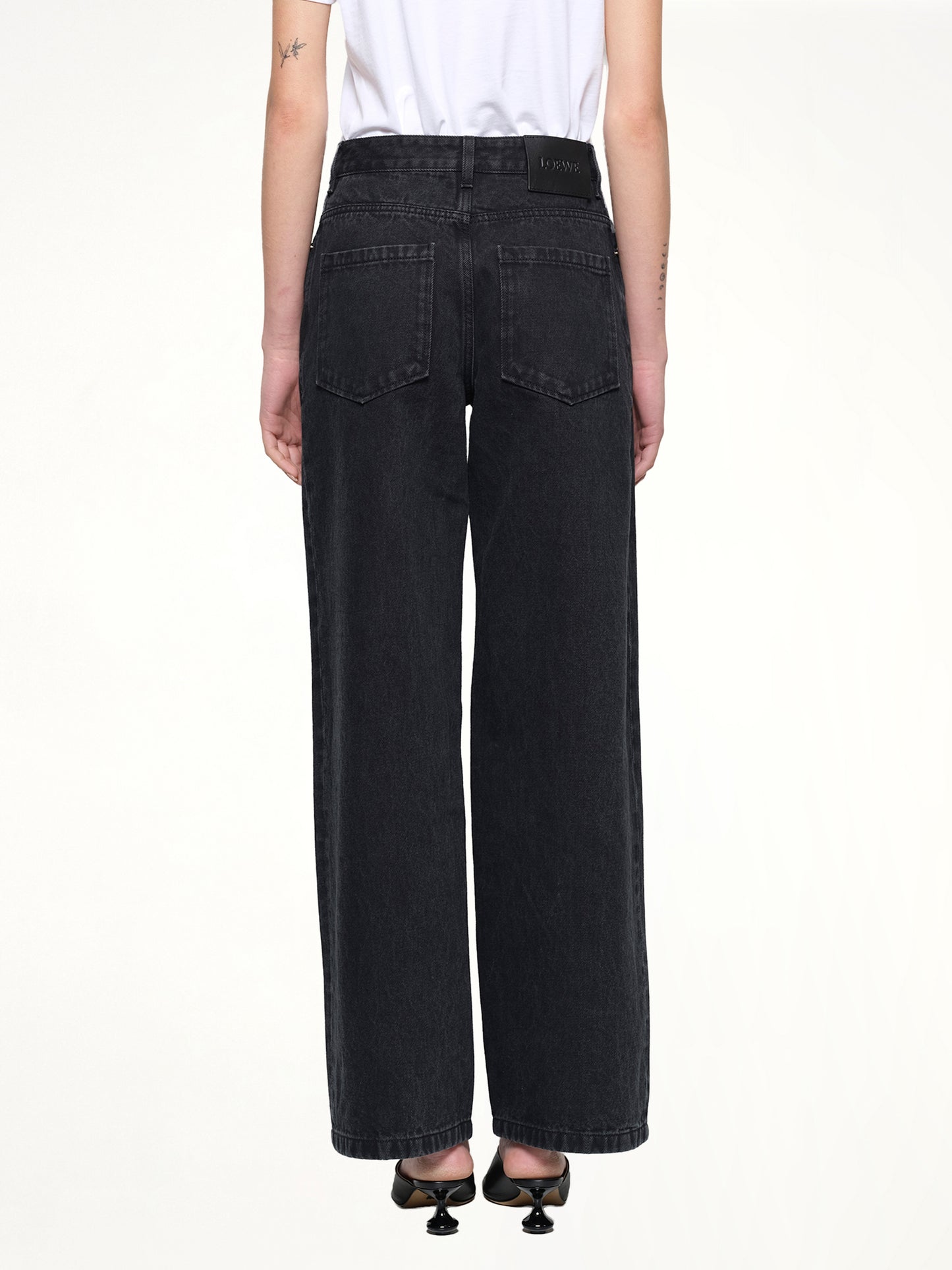 Anagram Baggy Tonal Jeans AF in Black