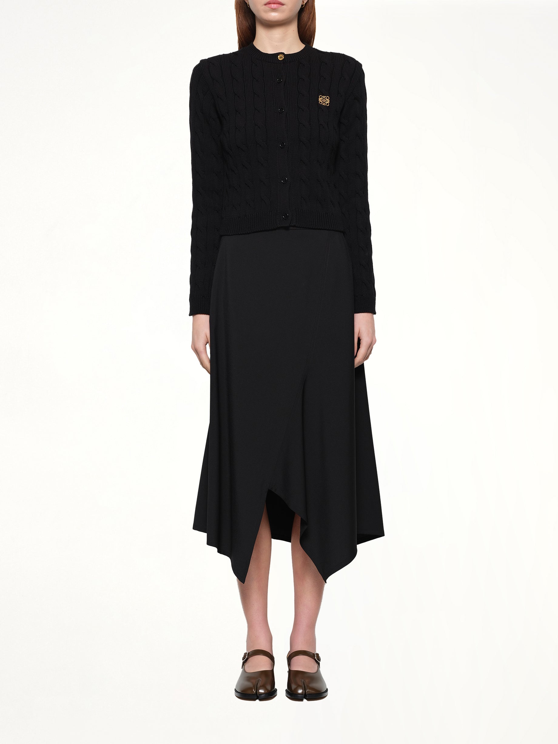Fitted Cardigan in Black