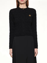 Fitted Cardigan in Black