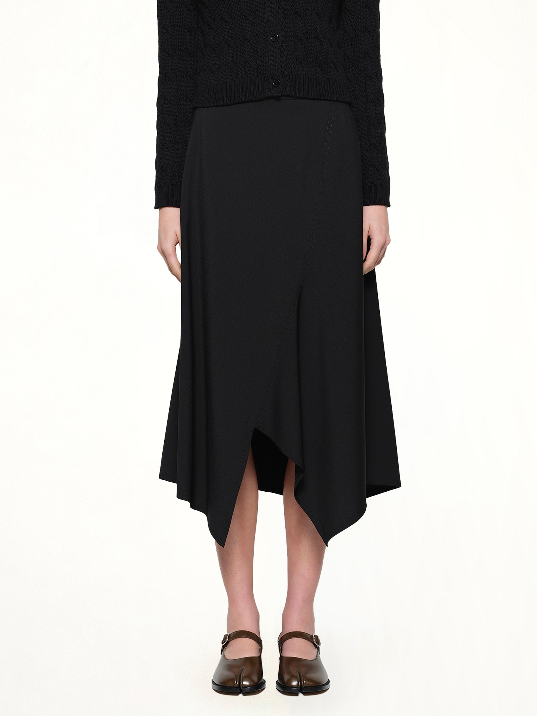 Asymmetric Skirt in Black