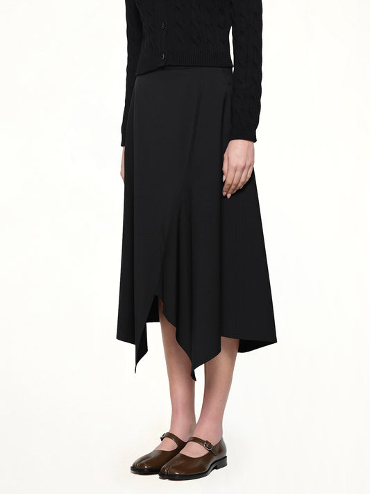Asymmetric Skirt in Black
