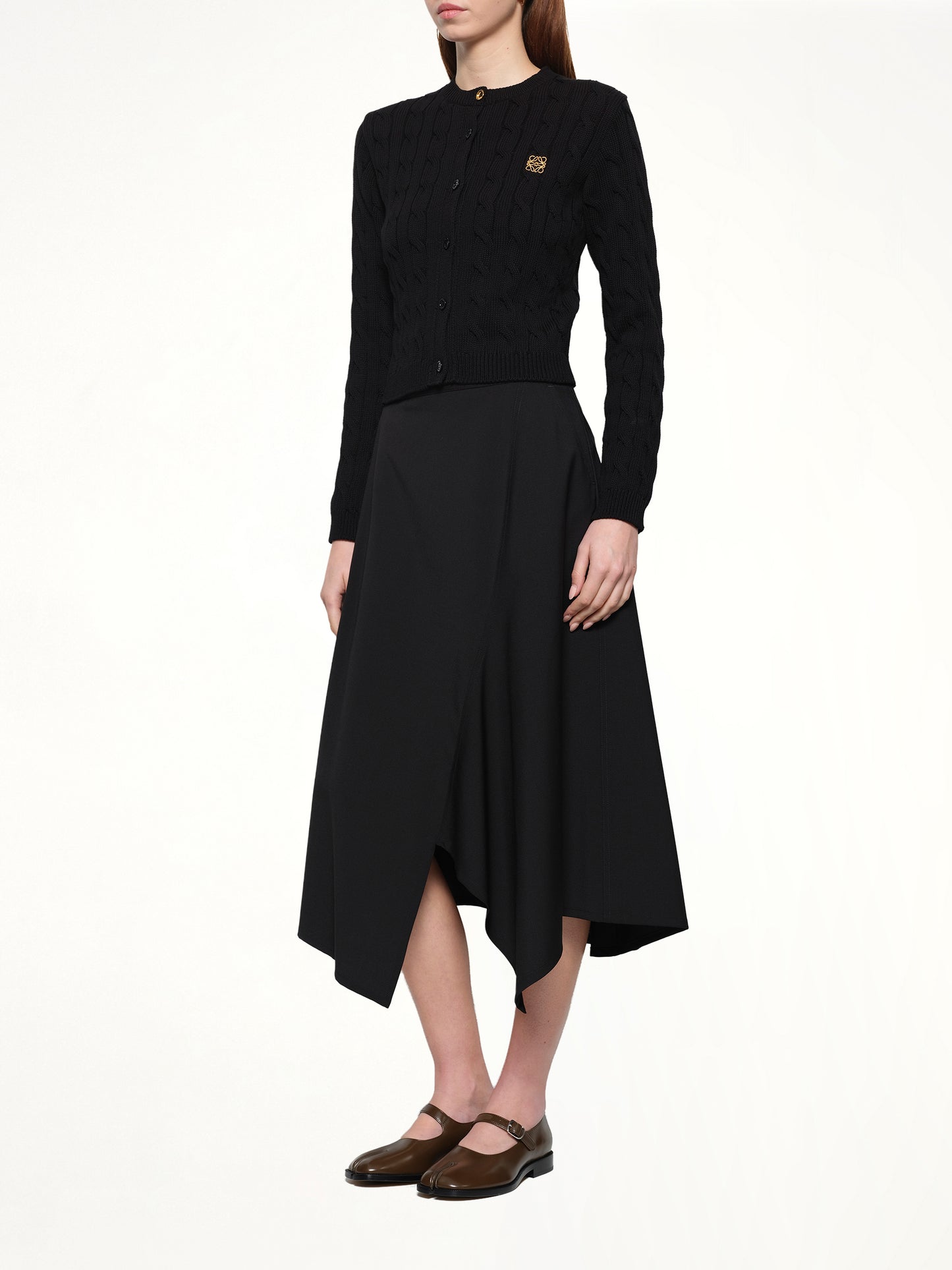 Fitted Cardigan in Black