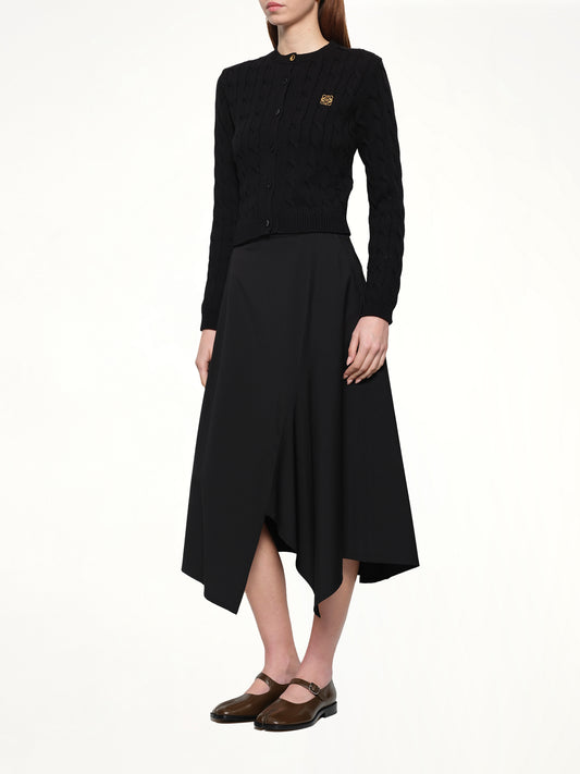 Fitted Cardigan in Black