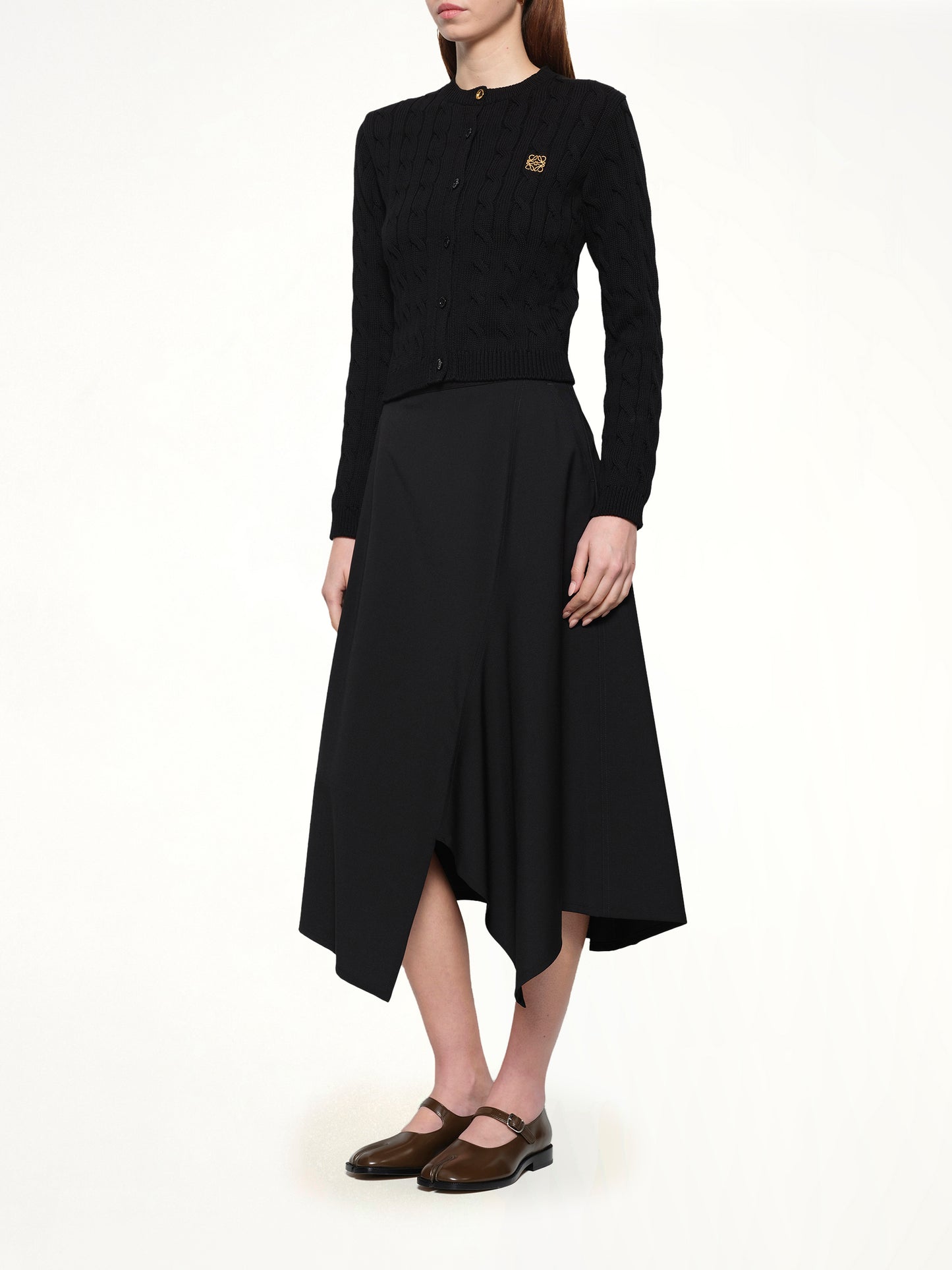 Asymmetric Skirt in Black
