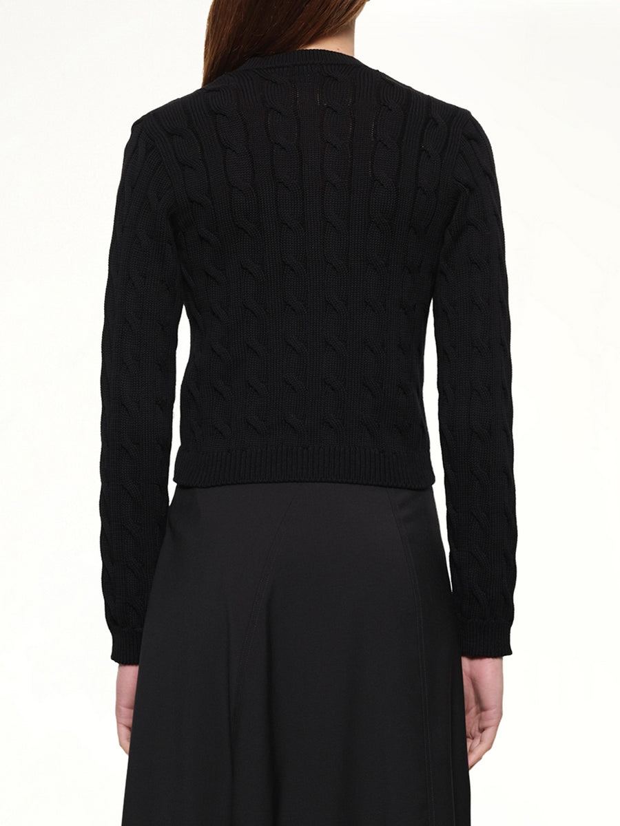 Fitted Cardigan in Black