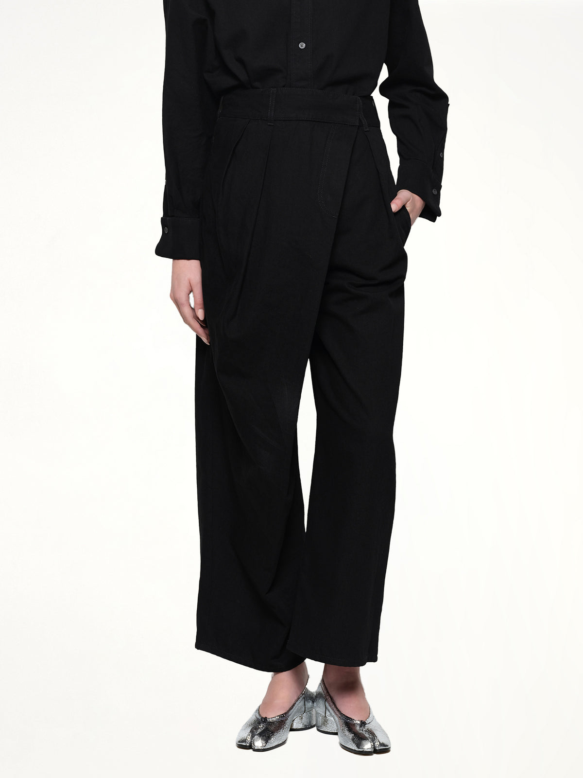 Wrap Jeans AF in Black
