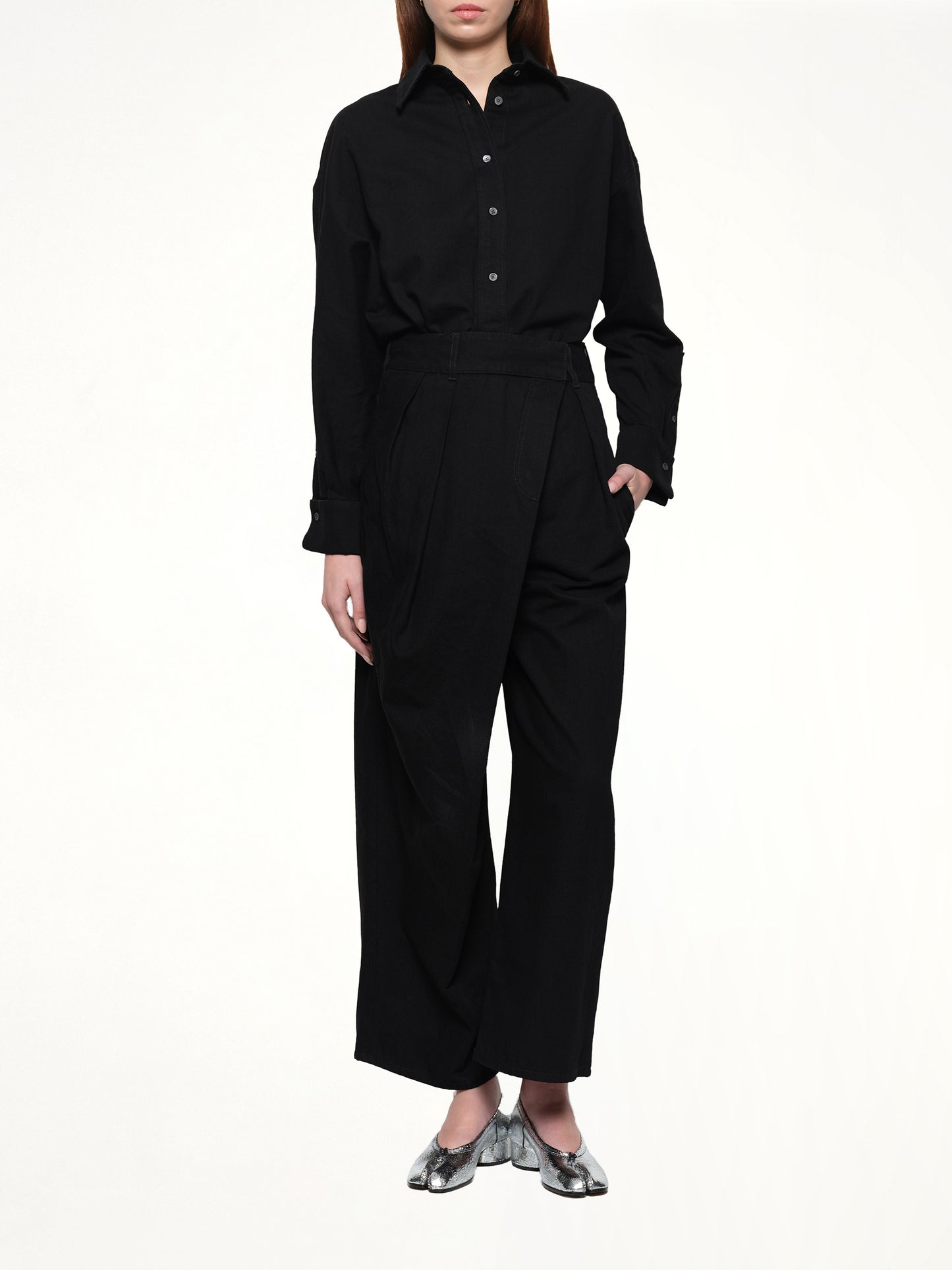 Wrap Jeans AF in Black