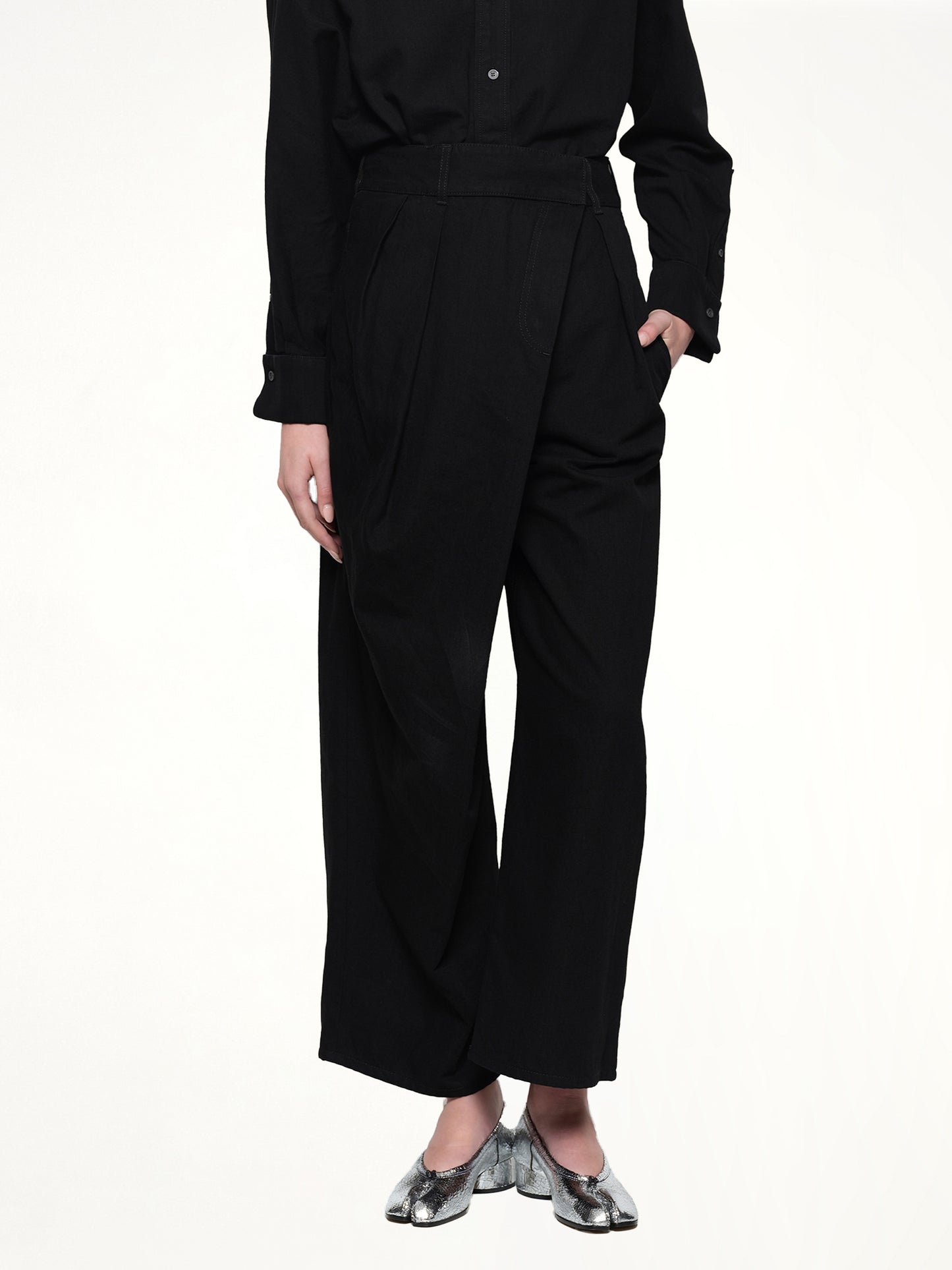 Wrap Jeans AF in Black