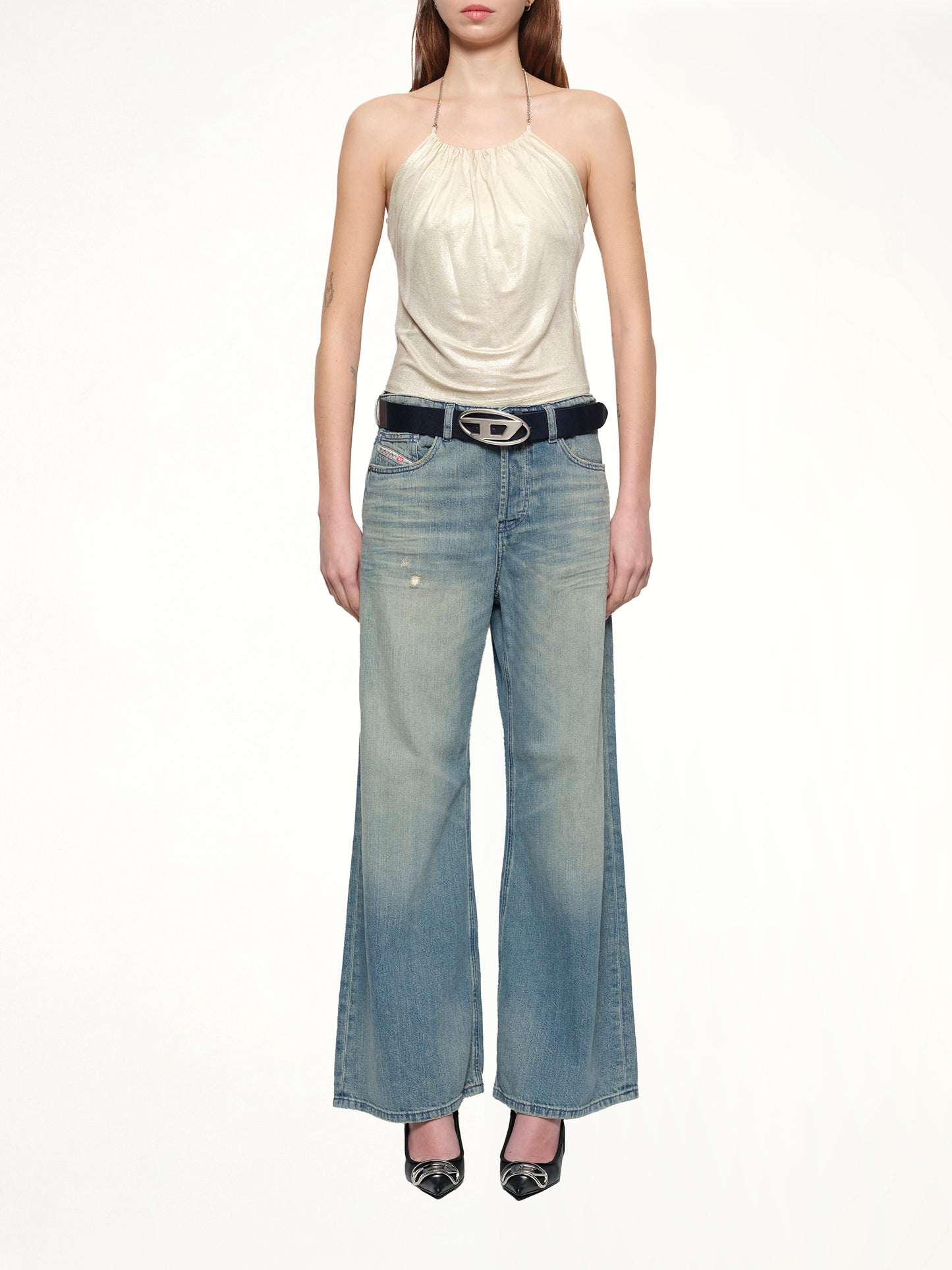 T-IRENI Top in Ivory