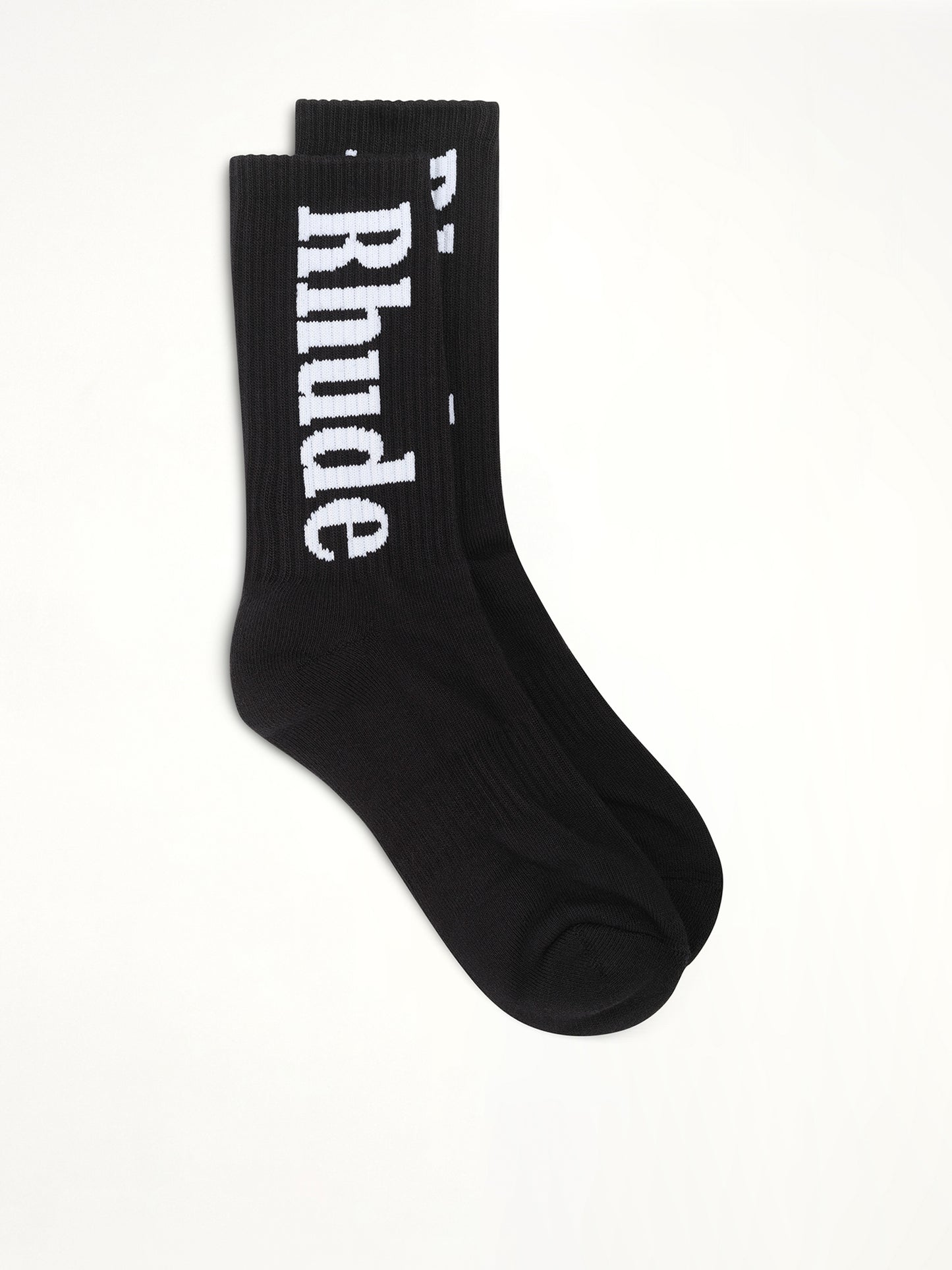 Rhude Vertical Logo Sock in Black/White
