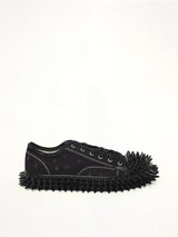 Spiky Canvas Sneaker in Black Side View | DOUBLET