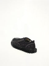 Spiky Canvas Sneaker in Black Back View | DOUBLET
