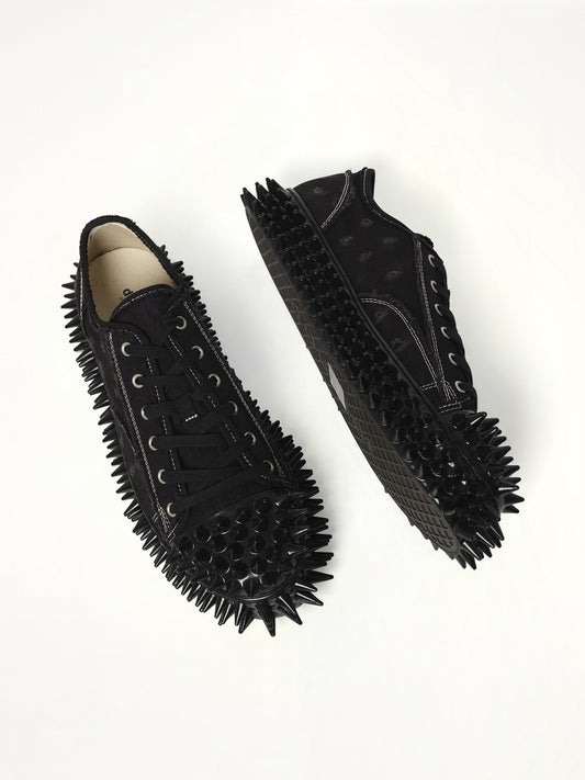 Spiky Canvas Sneaker in Black