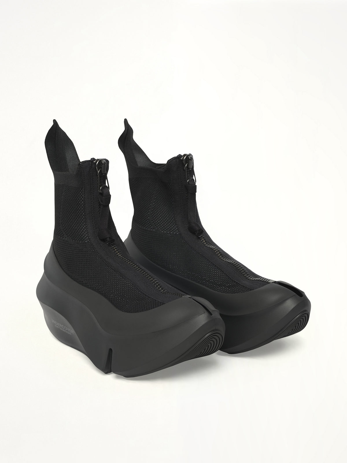 UC X Grounds Sneaker in Black Front View | UNDERCOVER