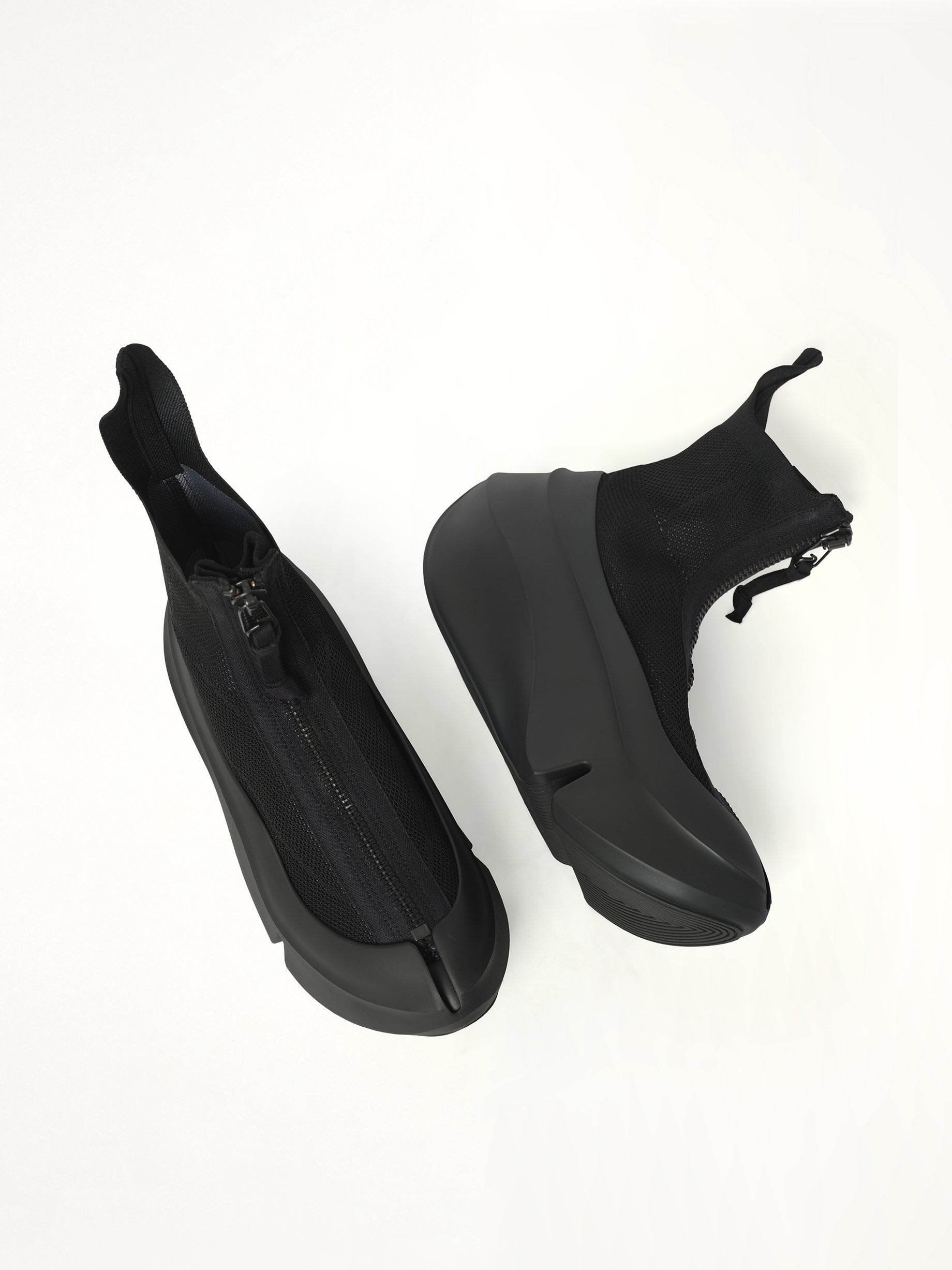 UC X Grounds Sneaker in Black Back View | UNDERCOVER