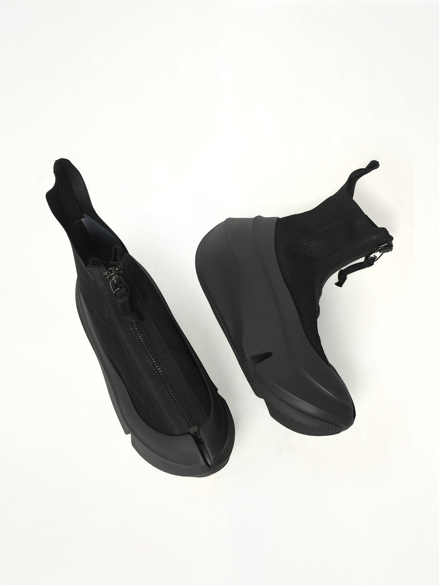 UC X Grounds Sneaker in Black Back View | UNDERCOVER