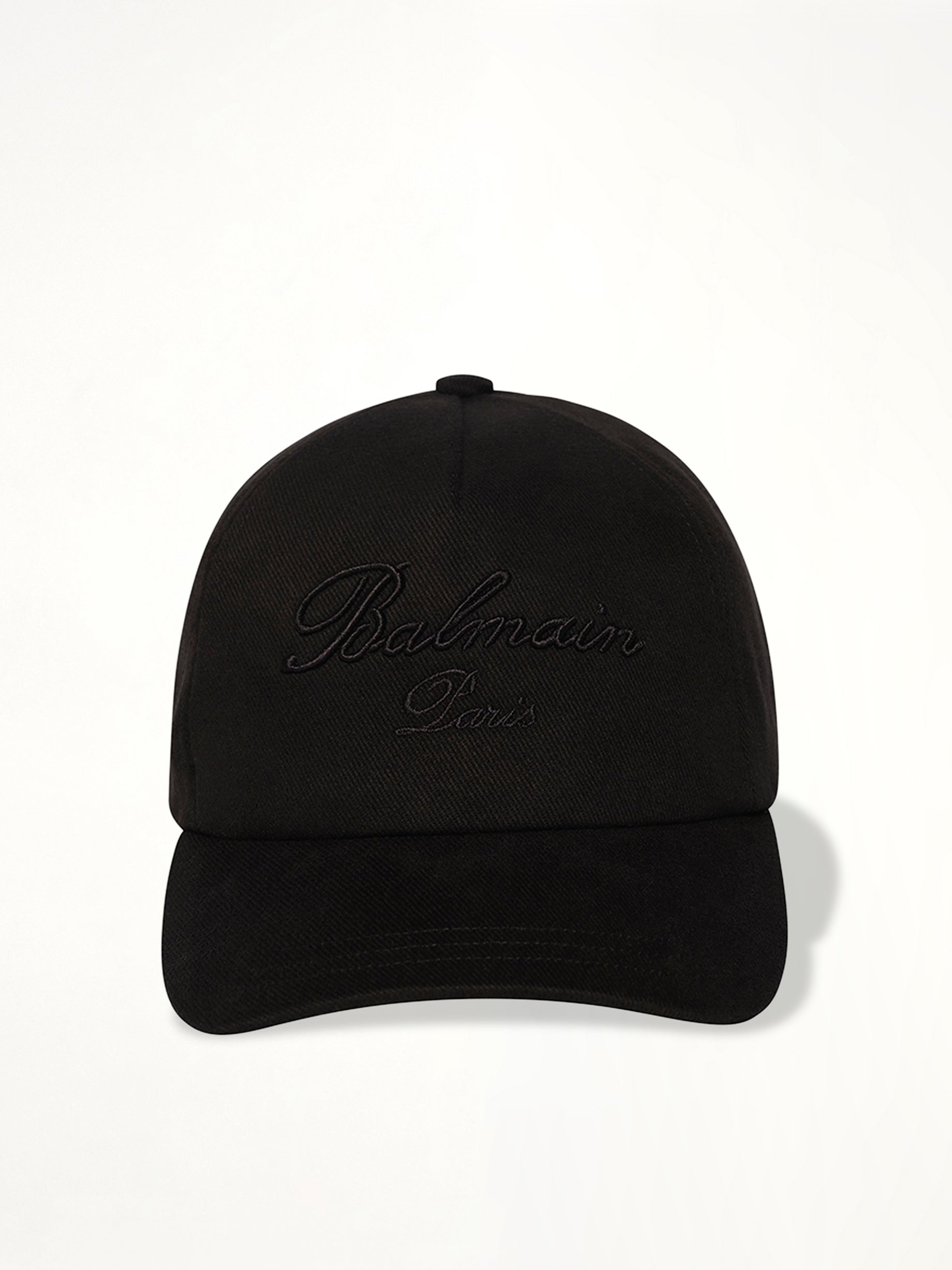 Balmain Signature Cotton Cap in Black