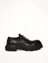 Laceup Bozo Tractor in Black Side View | RICK OWENS