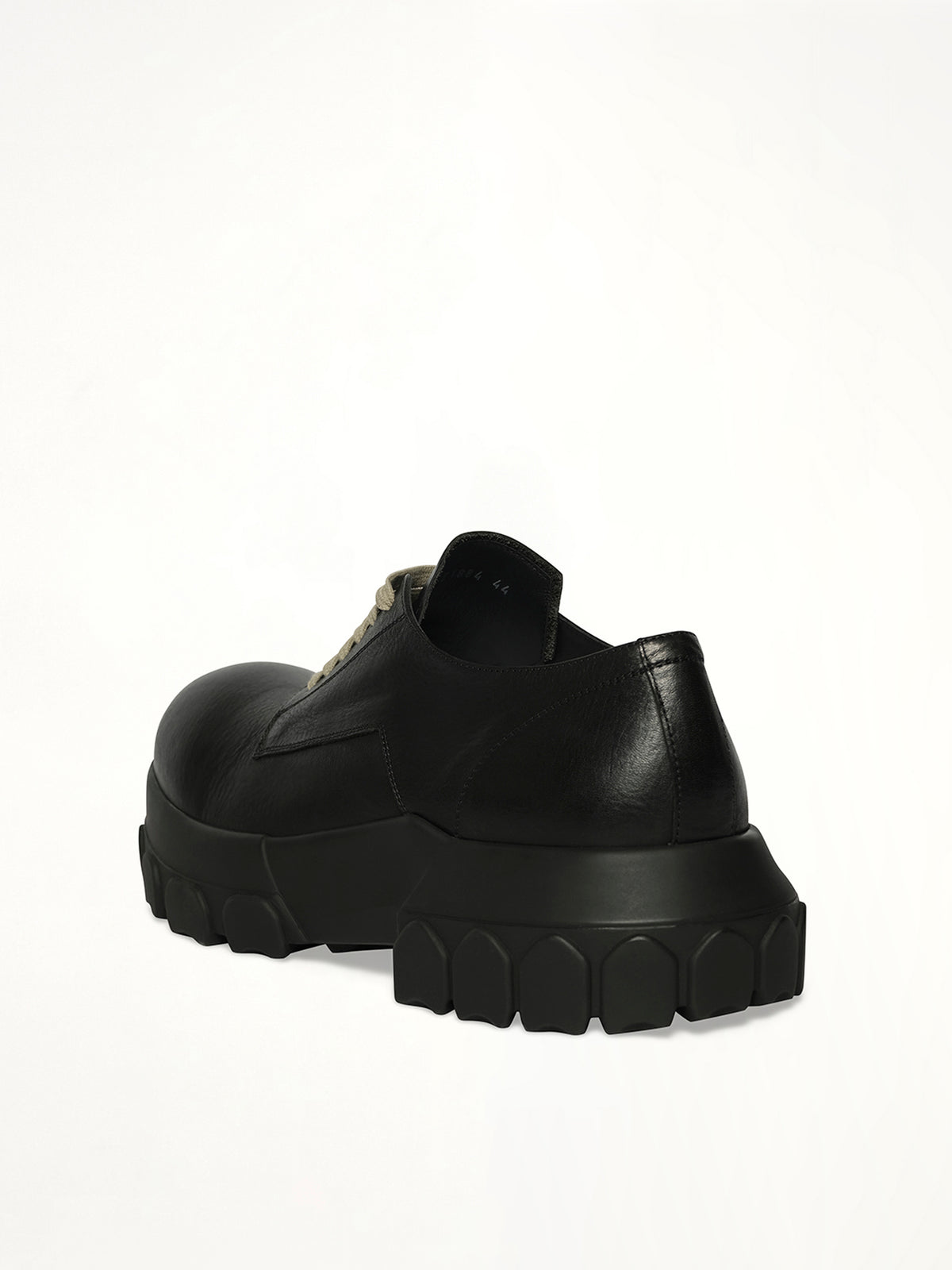 Laceup Bozo Tractor in Black Back View | RICK OWENS