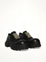 Laceup Bozo Tractor in Black Front View | RICK OWENS