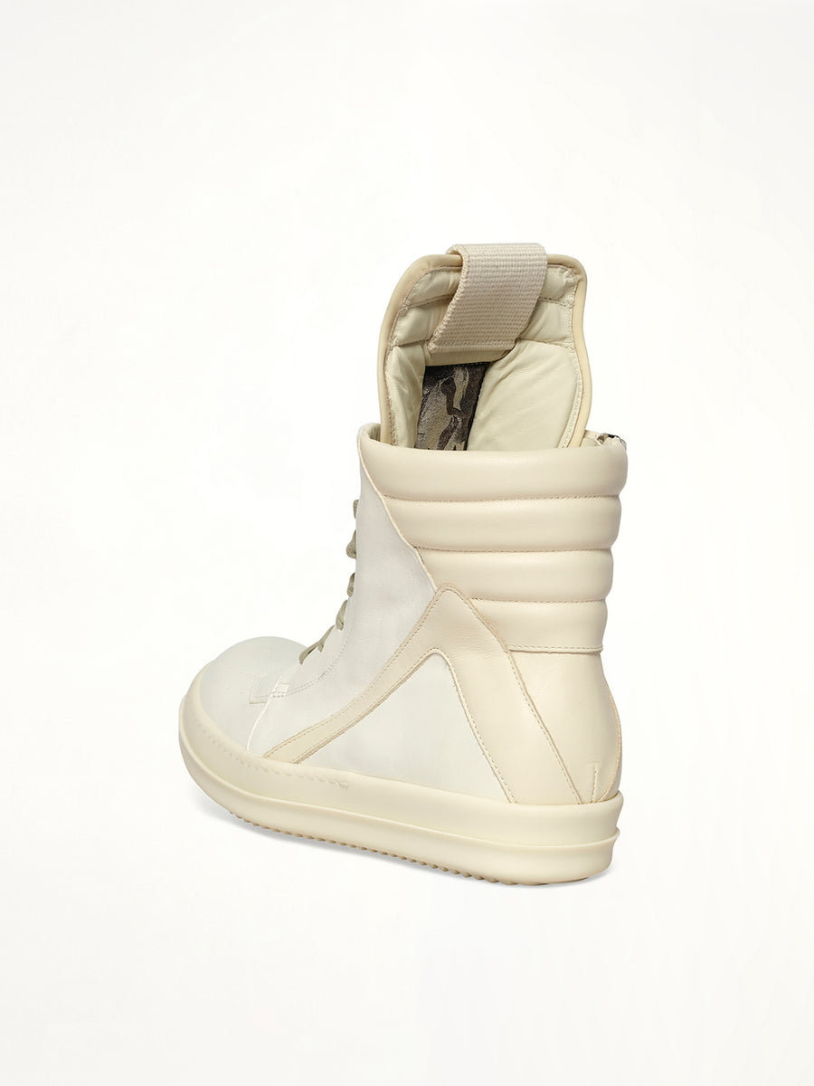 Geobasket in Milk/Milk/Milk Back View | RICK OWENS